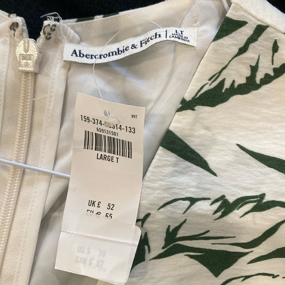 NEW with tag, Abercrombie & Fitch sundress, lined, size Large Tall